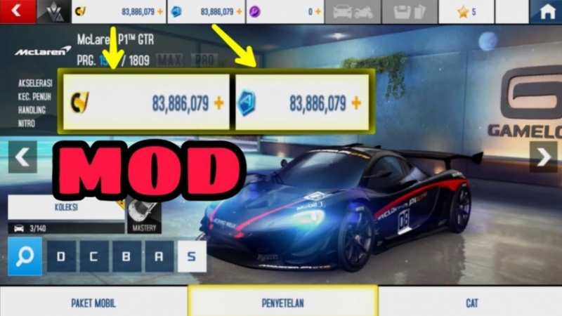 Tải Asphalt 8 MOD APK (Vô hạn tiền, Full Xe, Free Shopping, Anti-Ban) v8.7.0i 2 hack asphalt 8