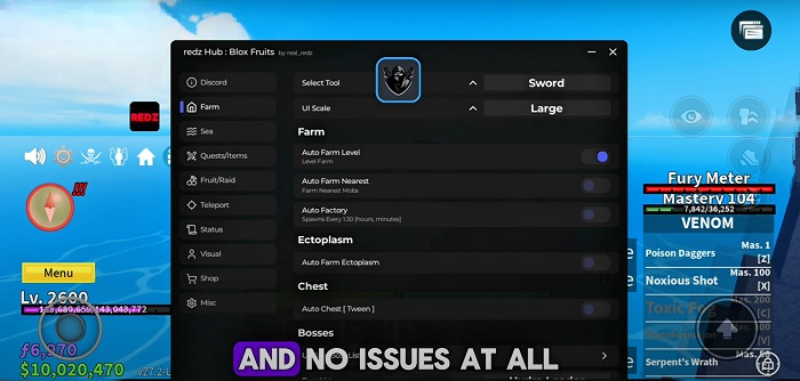 Script Redz Hub (Auto Farm Level, Chest) Update 27 Mới Nhất 4 Script Redz Hub