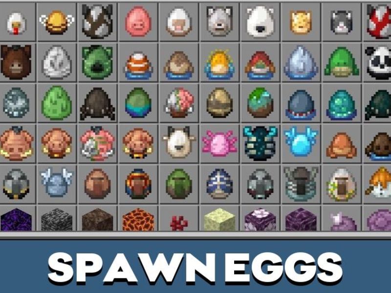 Tải Minecraft 1.21.80 APK Tiếng Việt Miễn Phí Cho Android 2 Cải Tiến Spawn Eggs Trở Nên Chi Tiết Hơn Trong Minecraft 1.21.80 APK