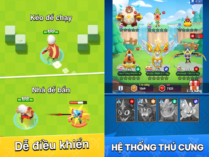 Tải Archero MOD APK (Tiền, Kim Cương, Bất Tử) v7.2.3 2 Đồ họa 3D với màu sắc tươi sáng trong Archero