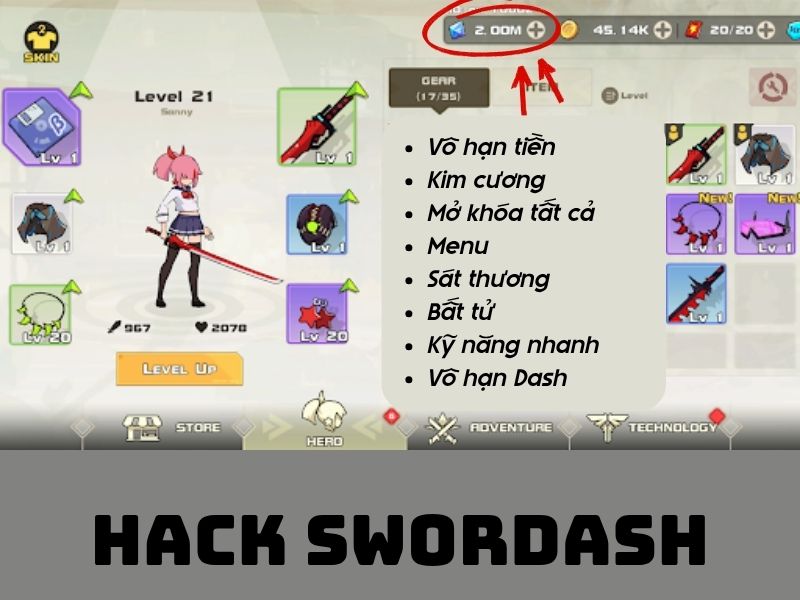 Tải Hack Swordash (Vô Hạn Tiền, Kim Cương, Mở Khóa Tất Cả) v2.2.9 3 Những Tính Năng Nổi Bật Của Phiên Bản Hack Swordash