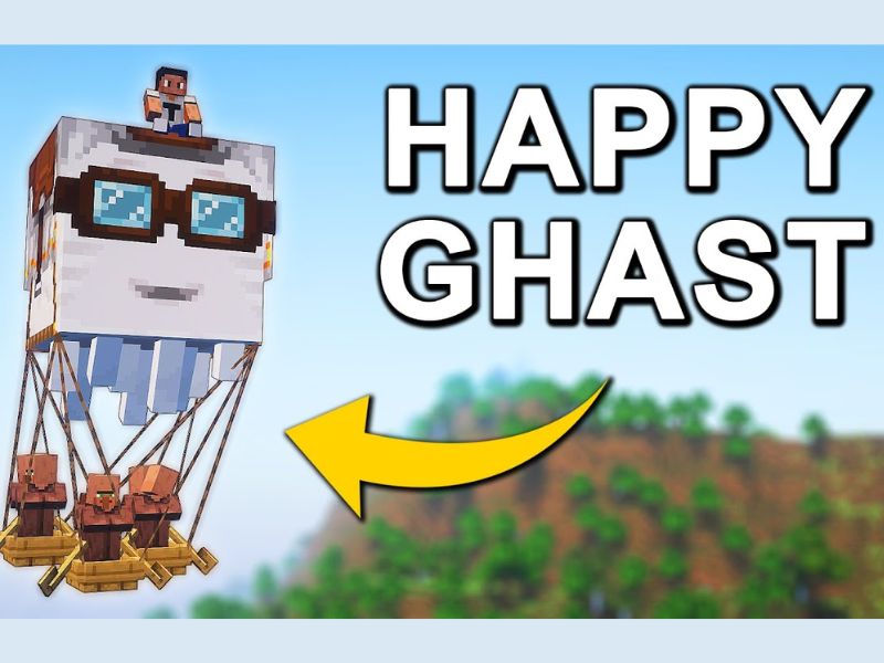 Tải Minecraft 1.21.94 APK Tiếng Việt Miễn Phí Cho Android 2 Sinh Vật Bay Dễ Thương Happy Ghast Trong Minecraft 1.21.94 APK