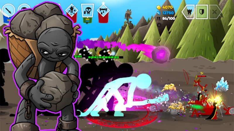 Tải Stick War Saga MOD APK (99999999 Kim Cương, Vàng, Speed, Triệu hồi) v2025.5.2288 1 stick war saga hack