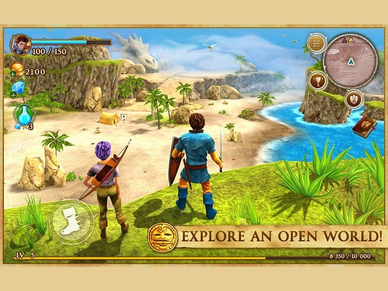 Tải Beast Quest Hack (Vô Hạn Tiền, Vô Hiệu Kẻ Địch) v1.0.6 2 Thế Giới Rộng Lớn Vô Tận Trong Beast Quest