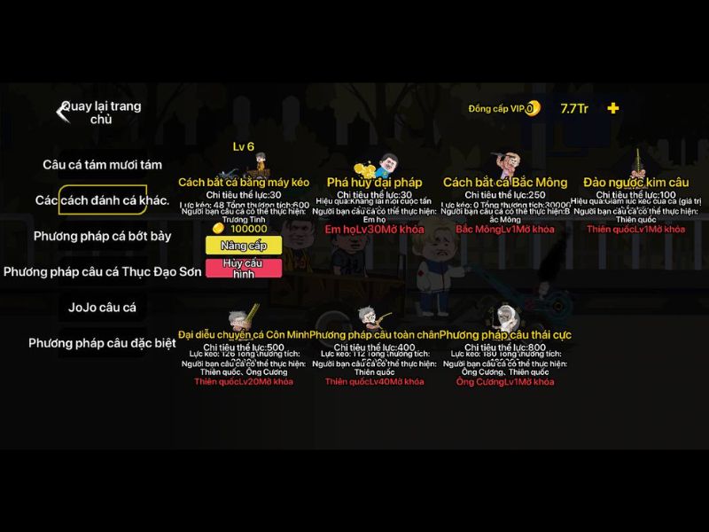 Tải Hack Câu Cá Vạn Cân Mod APK (Vô Hạn Tiền, Thể Lực, Menu) v1.64.0 3 Kỹ năng câu cá sáng tạo và thú vị trong Câu Cá Vạn Cân