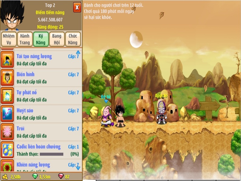 Tải Ngọc Rồng Online Hack Mới Nhất Cho Android 3 Ngọc Rồng Online Hack