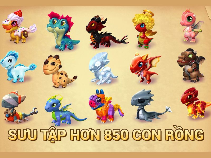 Tải Dragon Mania Legends Hack (Vô Hạn Tiền, Ngọc) v8.9.3a 2 Đa Dạng Loài Rồng Trong Dragon Mania Legends