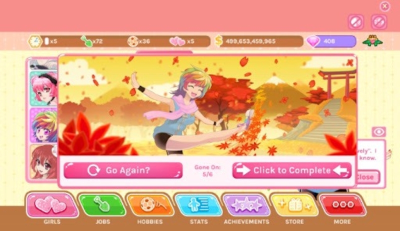 Tải Crush Crush MOD APK (Vô Hạn Tiền, Mở Khóa Công Việc/Phone) v0.437 2 Hệ thống nhân vật nữ đa dạng và cá tính