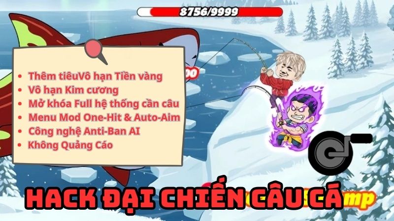 Tải Hack Đại Chiến Câu Cá (Vô Hạn Tiền, Cần Câu VIP) v1.1.0 4 Các Tính Năng Nâng Cao Có Trong Hack Đại Chiến Câu Cá