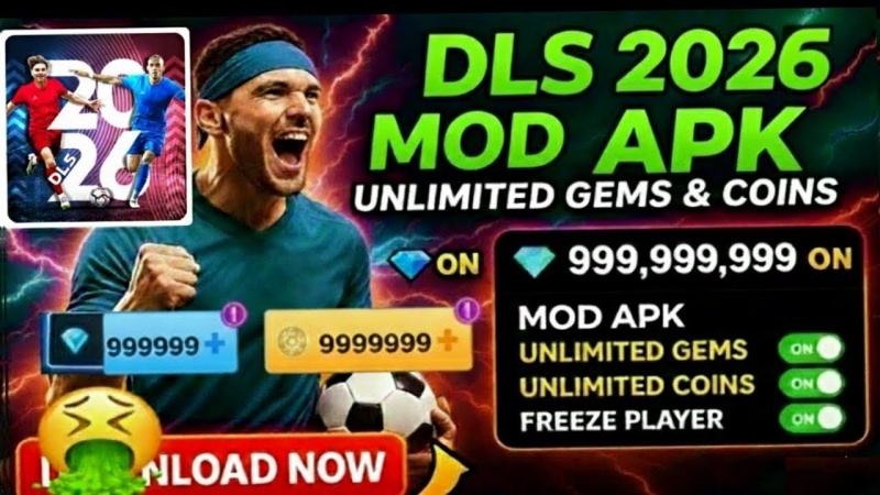 Tải Dream League Soccer 2026 MOD APK (Menu, Vô Hạn Tiền, Dumb AI) v13.110 4 dream-league-soccer-2026-mod-apk-05