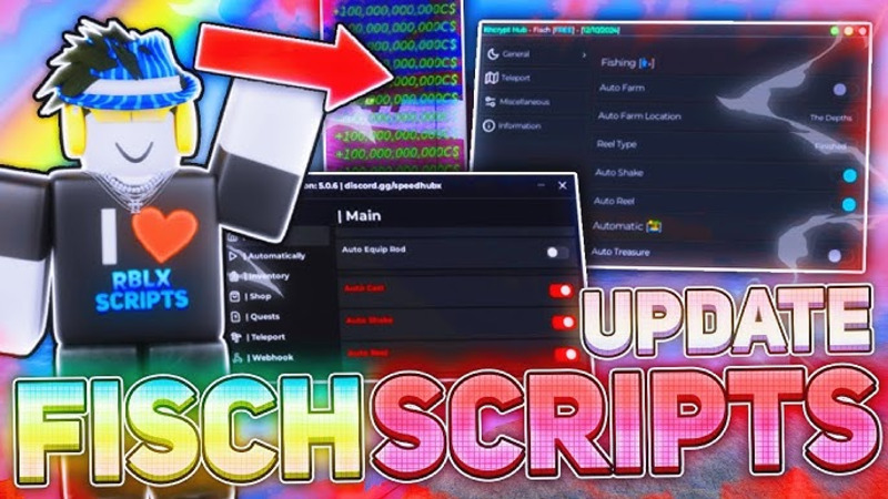 Tải Hack Fisch + Script (Auto Fish, Auto Sell) v2.710 3 Tính Năng Có Trong Script Hack Fisch