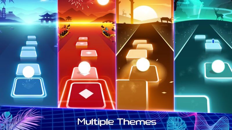 Tải Tiles Hop: EDM Rush! MOD APK (Vô Hạn Tiền, Kim Cương) v8.6.3 2 Nhảy theo nhịp nhạc với cơ chế điều khiển đơn giản trong Tiles Hop: EDM Rush! MOD APK