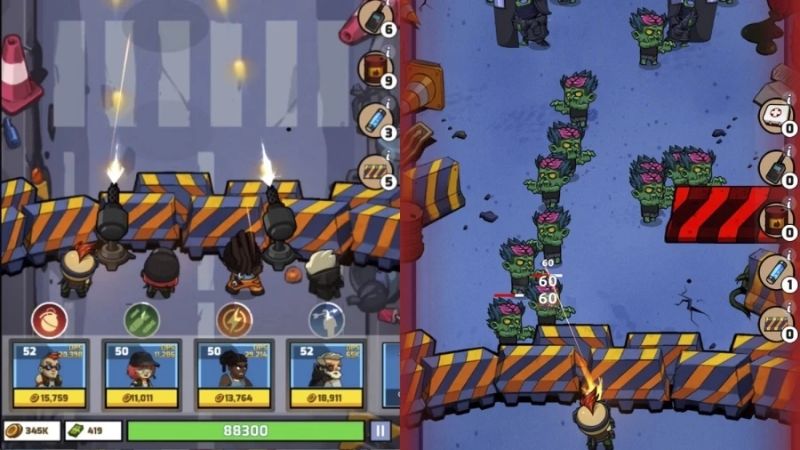 Tải Zombie Idle Defense MOD APK (Vô Hạn Tiền, Đá Quý, Token) V3.0.1b1 2 Cuộc Chiến Sinh Tồn Trong Zombie Idle Defense MOD APK