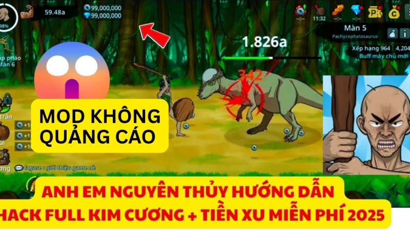 Tải Anh Em Nguyên Thủy MOD APK (Vô Hạn Tiền, No Ads) v3.17 2 Anh Em Nguyên Thủy MOD APK