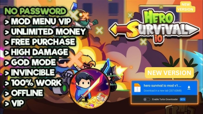 Tải Hero Survival IO MOD APK (Vô Hạn Tiền, Menu, Bất Tử) v1.7.8 2 Hero Survival IO MOD APK