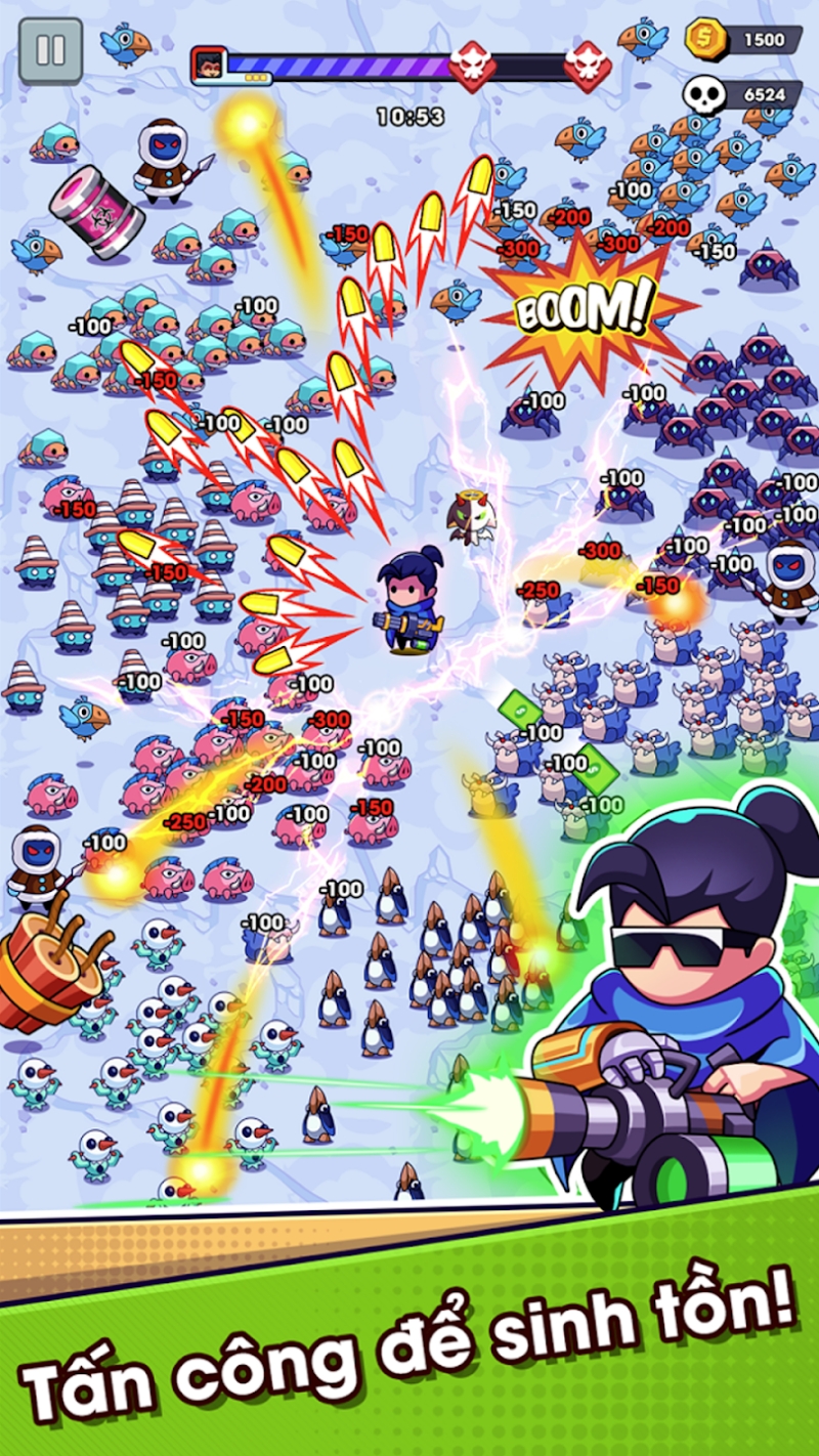 Tải Hero Survival IO MOD APK (Vô Hạn Tiền, Menu, Bất Tử) v1.7.8 3 Hero Survival IO MOD APK