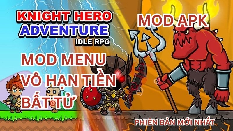 Tải Knight Hero Adventure MOD APK (Menu, Mua Sắm, Bất Tử) v2.3.3 2 Knight Hero Adventure idle RPG MOD APK