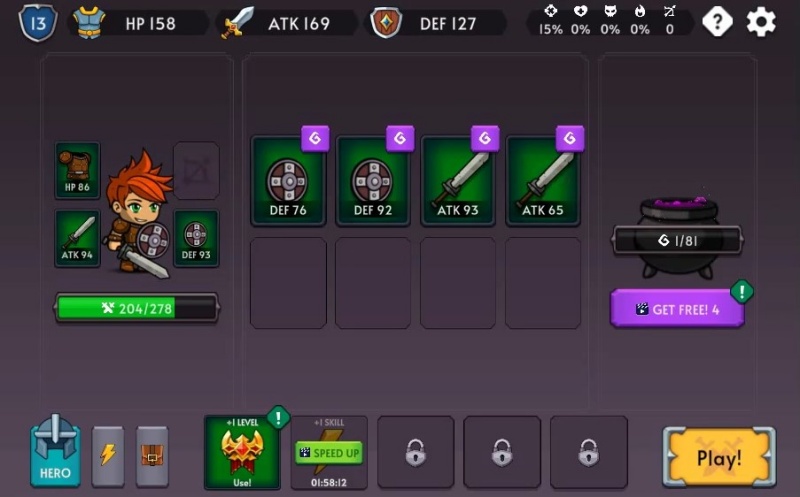 Tải Knight Hero Adventure MOD APK (Menu, Mua Sắm, Bất Tử) v2.3.3 5 Knight Hero Adventure idle RPG MOD APK