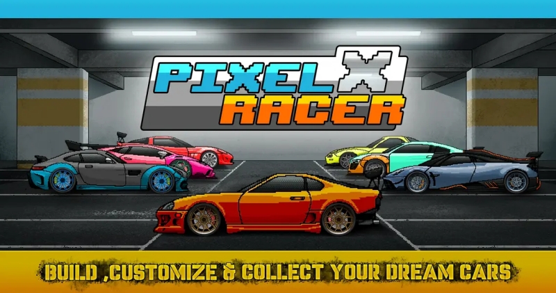 Tải Pixel Car Racer MOD APK (Vô Hạn Tiền, Speed, Menu) v1.2.5 1 Pixel Car Racer MOD APK