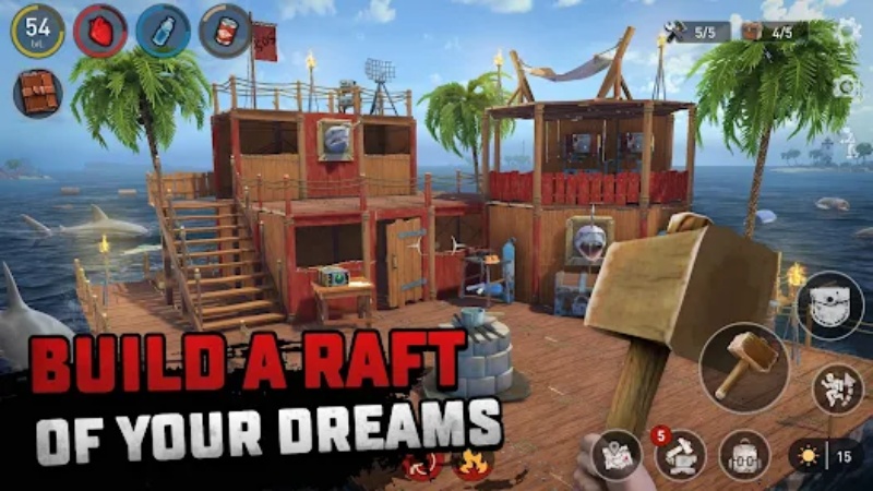 Tải Raft Survival: Ocean Nomad MOD APK (Vô Hạn Tiền, Free Shopping) v2.7.1 6 raft survival mod apk