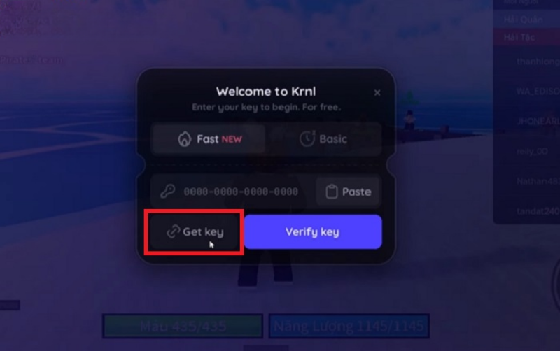 Tải Krnl X ROBLOX (VNG + QT) v2.702 Miễn Phí Mới Nhất 10 Hack Krnl