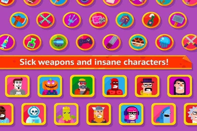 Tải Bowmasters MOD APK (Full Tiền, Kim Cương, Nhân Vật, Menu) v10.0.1 5 Bowmasters hack