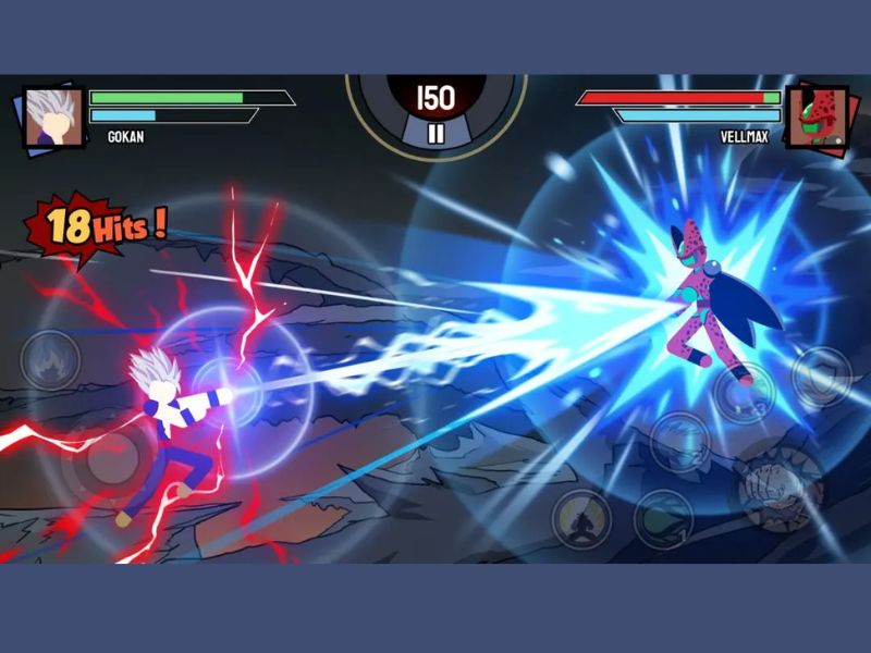 Tải Hack Stickman Warriors (Full Tiền, Kim Cương, Nhân Vật) v2.0.0 2 Điều khiển chiến binh