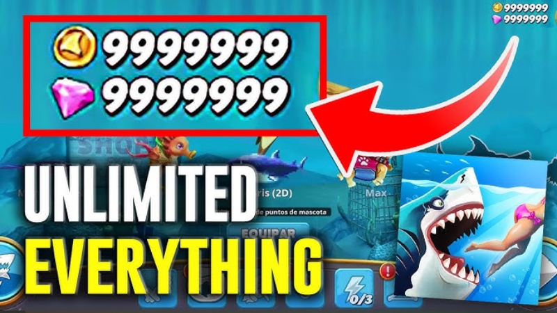 Tải Hungry Shark World Hack (Vô Hạn Tiền, Kim Cương, Menu) v7.3.3 6 hungry shark world hack