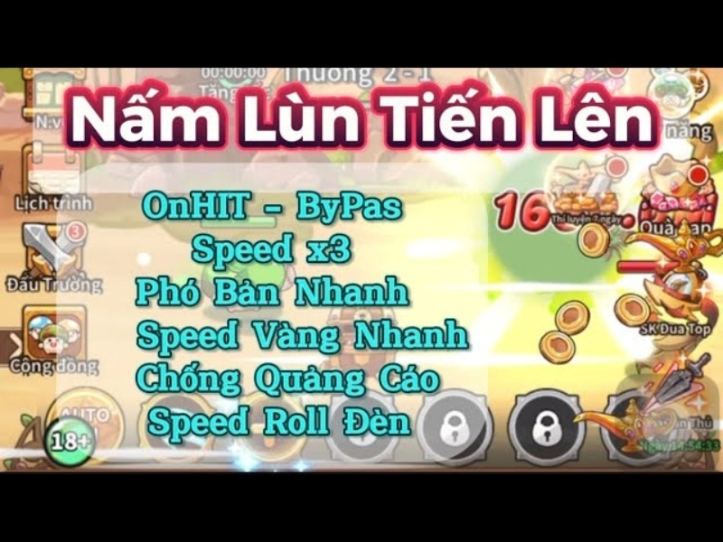 Tải Nấm Lùn Tiến Lên MOD APK (Vô Hạn Tiền, Menu, Bất Tử, Sát Thương) v2.0.42 2 Hack Nấm Lùn Tiến Lên