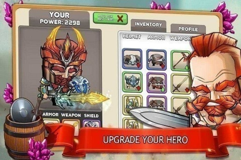 Tải Tiny Gladiators MOD APK (Vô Hạn Tiền, Kim Cương, One Hit) v2.5.1 2 Hack Tiny Gladiators
