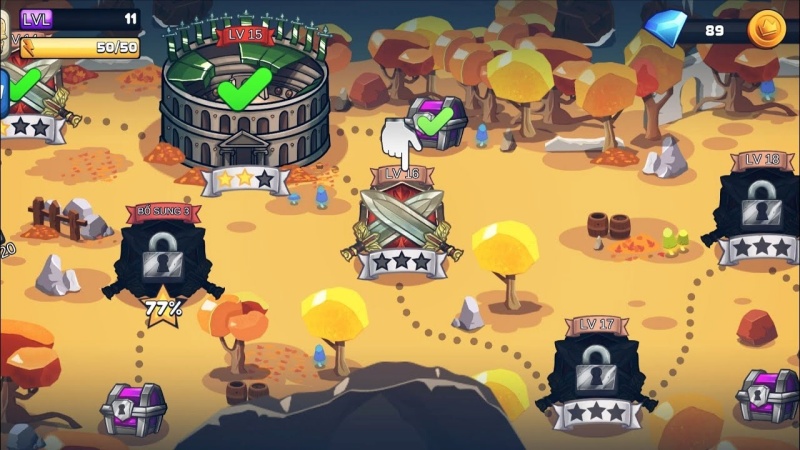 Tải Tiny Gladiators MOD APK (Vô Hạn Tiền, Kim Cương, One Hit) v2.5.1 5 Hack Tiny Gladiators