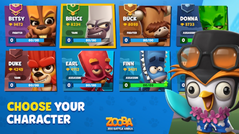 Tải Zooba MOD APK (Vô Hạn Tiền, Kim Cương, Full Nhân Vật) v5.39.1 3 hack zooba
