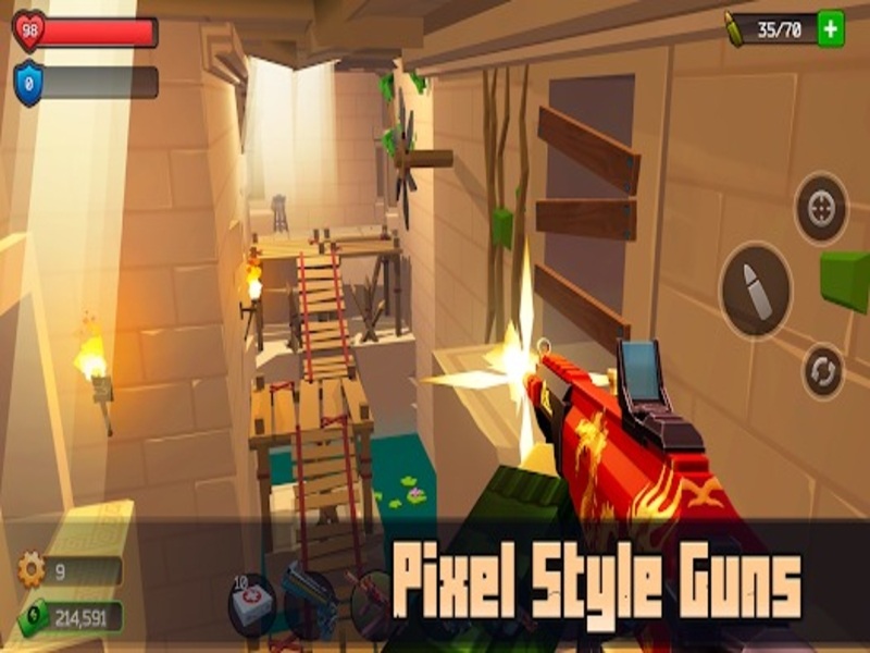 Tải Hack Pixel Combat MOD APK (Full Tiền, Đạn, Bất Tử) v5.10.7 2 Lối chơi hành động lôi cuốn