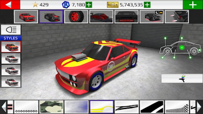 Tải Rally Fury MOD APK (Vô Hạn Tất Cả, Kim Cương, Tiền) v1.119 5 rally fury hack