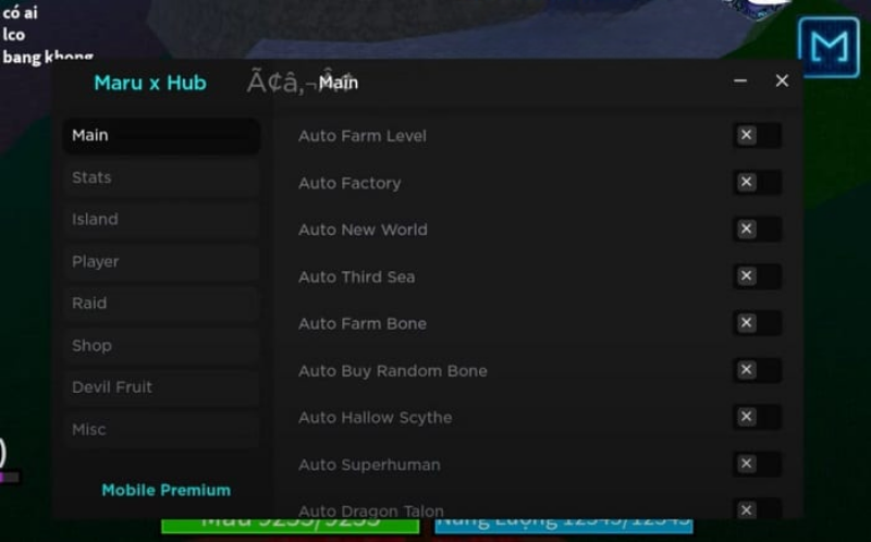 Script Maru Hub (Không cần Get Key) Bản Mới Nhất 3 Script Maru Hub