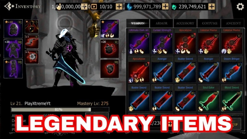 Tải Shadow Of Death MOD APK (Vô Hạn Tiền, Max Level, Free Shopping) v1.111.0.0 2 shadow of death hack