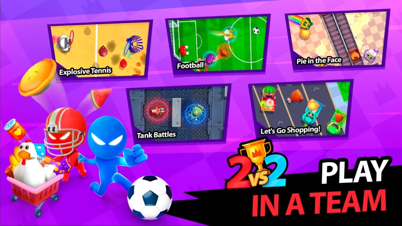 Tải Stickman Party MOD APK (Vô Hạn Tiền) v2.4.9.1 Miễn Phí 5 stickman party hack