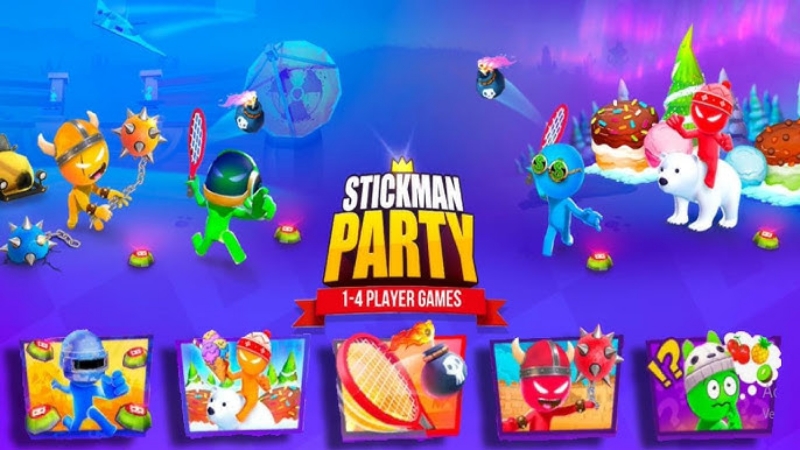Tải Stickman Party MOD APK (Vô Hạn Tiền) v2.4.9.1 Miễn Phí 1 stickman party hack