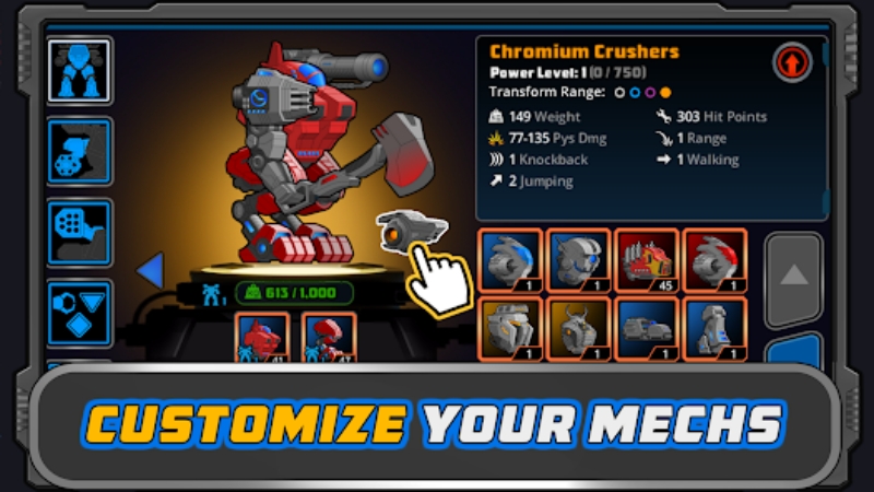Tải Super Mechs MOD APK (Vô Hạn Tiền, Full Kim Cương, Menu) v7.628.4 6 hack super mechs