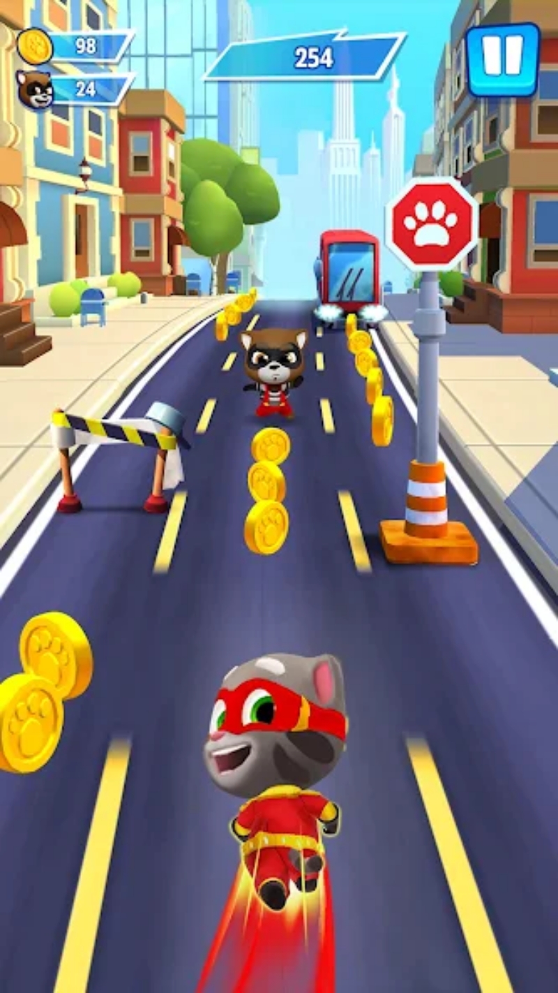 Tải Talking Tom Hero Dash MOD APK (Vô Hạn Tiền, Kim Cương) v25.4.1.9968 5 hack talking tom hero dash