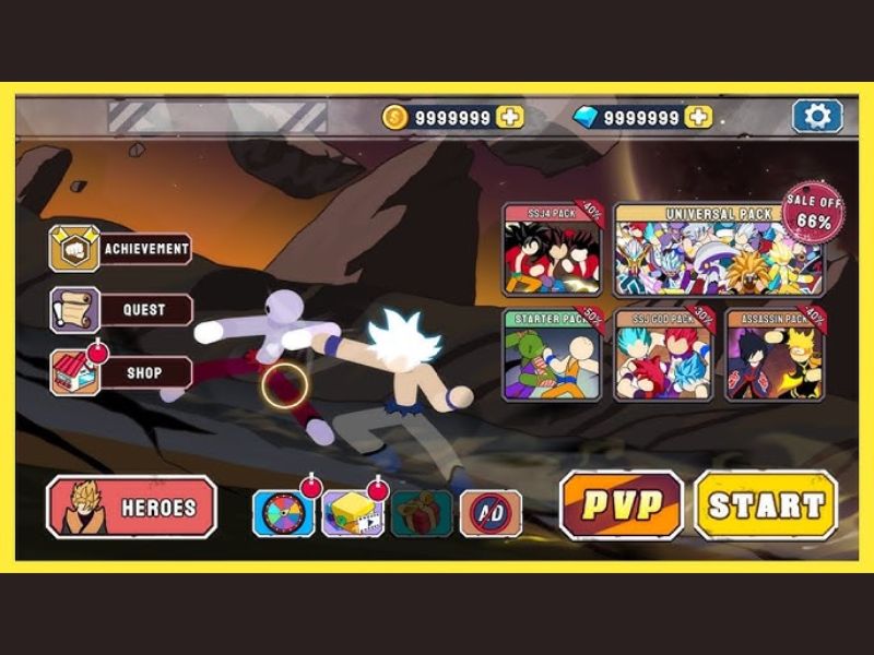 Tải Hack Stickman Warriors (Full Tiền, Kim Cương, Nhân Vật) v2.0.0 4 Tính Năng Nổi Bật Của Phiên Bản Hack Stickman Warriors
